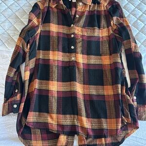 beachlunchlounge Plaid Shirt — Black, Mustard & Burgundy